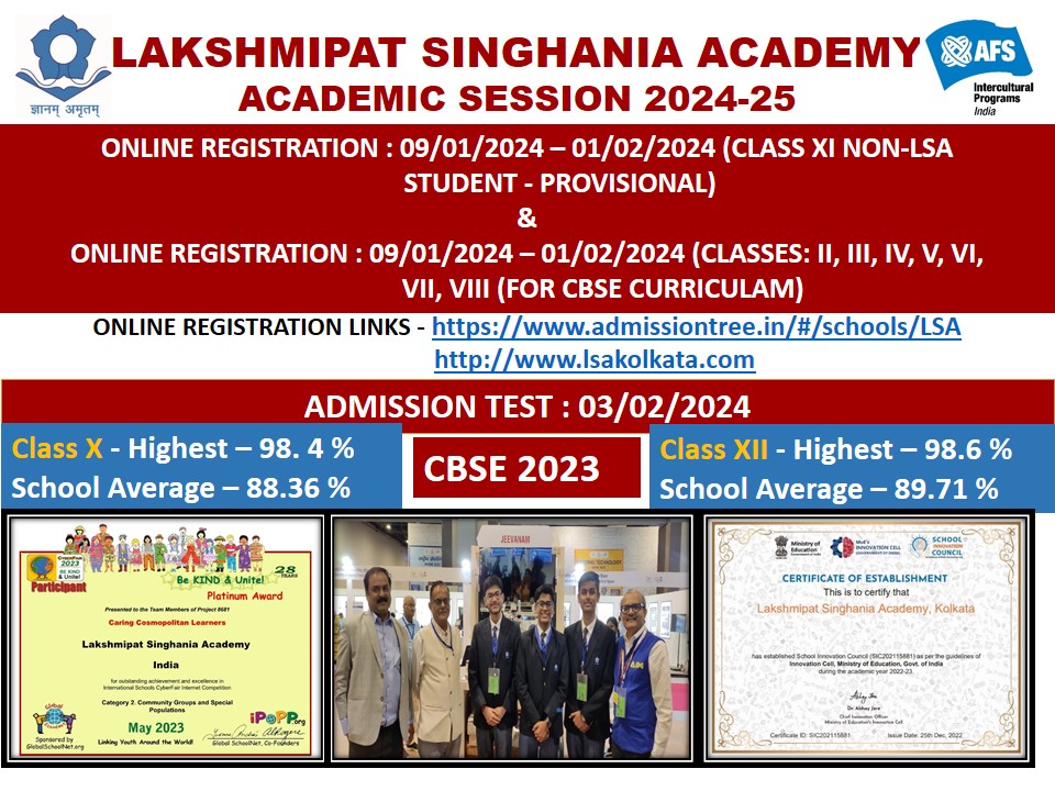 Lakshmipat Singhania Academy Top School in Kolkata, Best School in